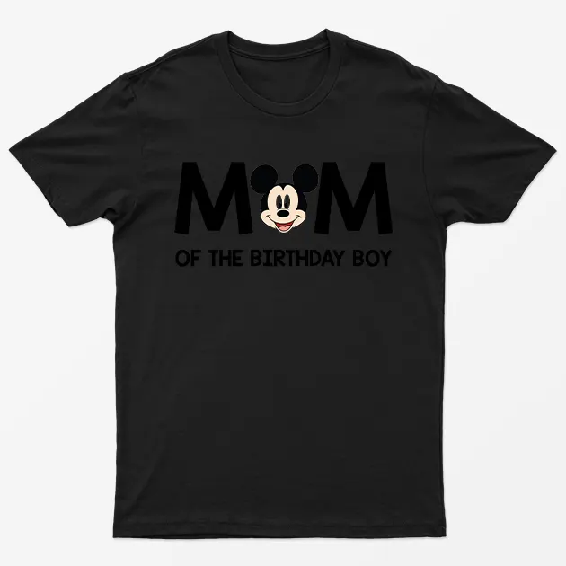 Black Mom Of The Birthday Boy Mother Day Graphic T-Shirt