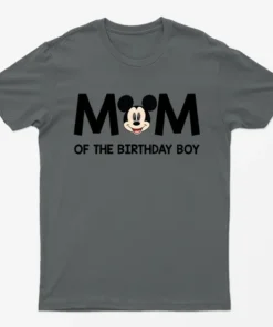 Charcoal Mom Of The Birthday Boy Mother Day Graphic T-Shirt