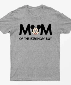 Sport Grey Mom Of The Birthday Boy Mother Day Graphic T-Shirt