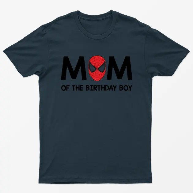 Navy Blue Mom Of The Birthday Boy Mother Day T-Shirt