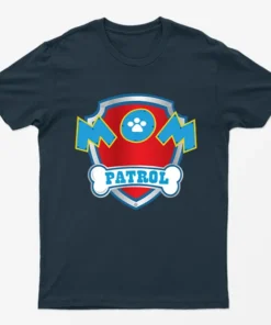 Navy Blue Mom Patrol Mother Day T-Shirt