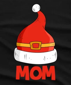 Mom Red Santa Hat T-Shirt