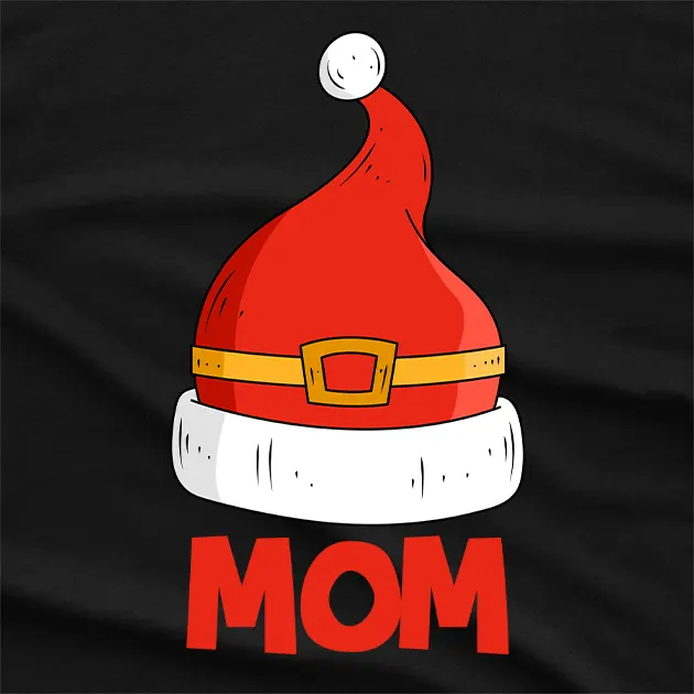 Mom Red Santa Hat T-Shirt