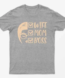 Sport Grey Mom Wife Boss T-Shirt