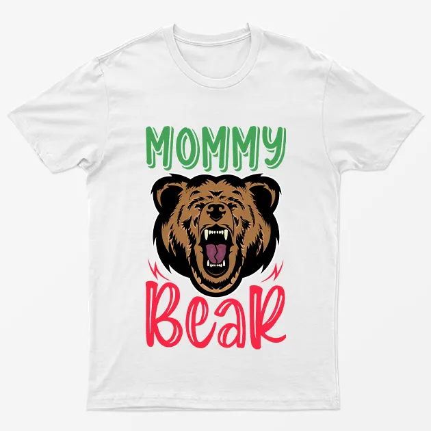 White Mommy Bear T-Shirt