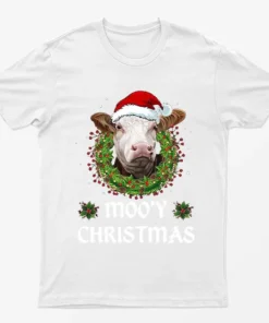 White Mooy Christmas T-Shirt
