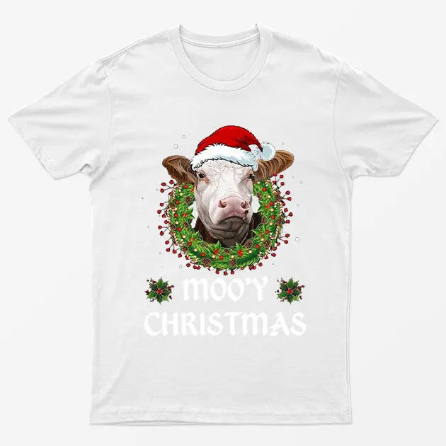 White Mooy Christmas T-Shirt