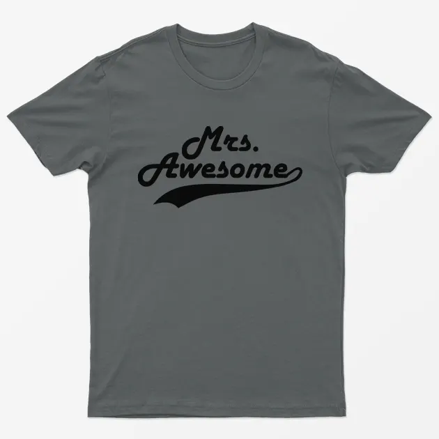 Charcoal Mrs Awesome Mothers Day T-Shirt