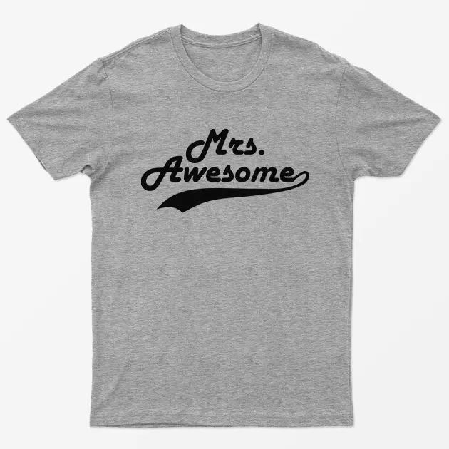 Sport Grey Mrs Awesome Mothers Day T-Shirt