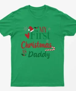 Irish Green My First Christmas As Daddy T-Shirt
