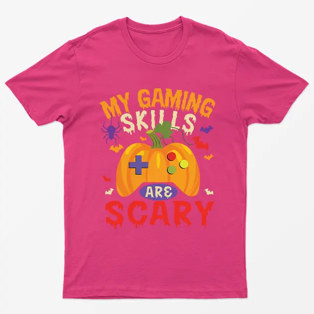 Heliconia My Gaming Skills Are Scary Halloween T-Shirt