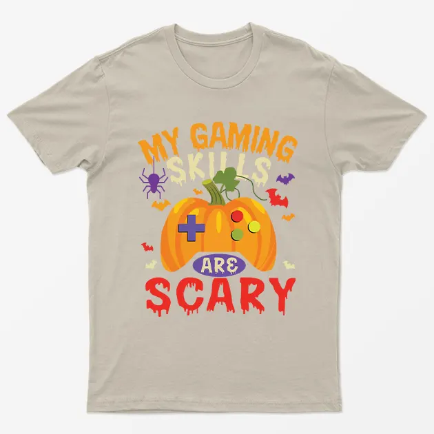 Sand My Gaming Skills Are Scary Halloween T-Shirt