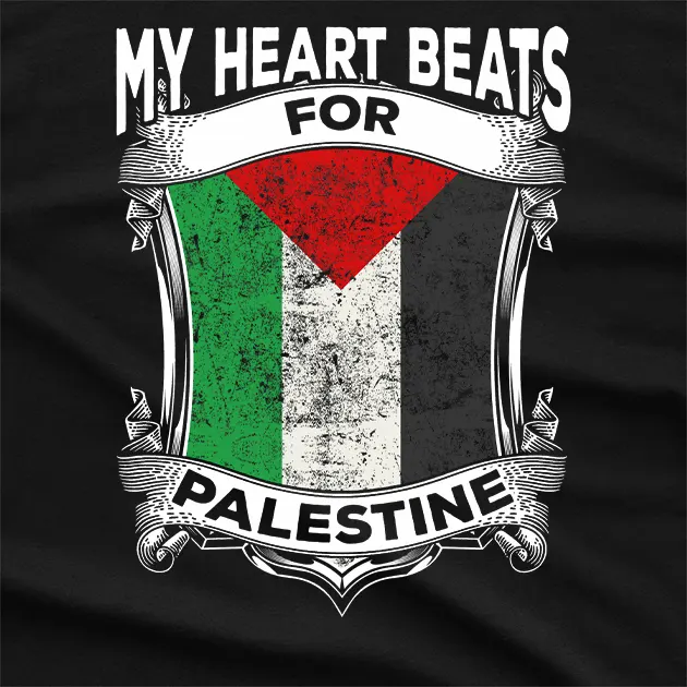 My Heart Beats For Palestine Graphic T-Shirt