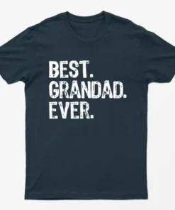 Navy Blue Best Grandad Ever Graphic T-Shirt