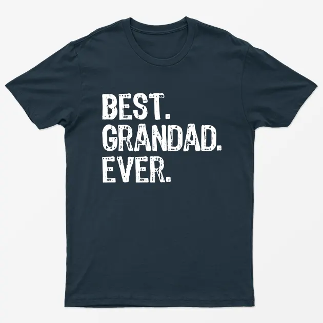 Navy Blue Best Grandad Ever Graphic T-Shirt
