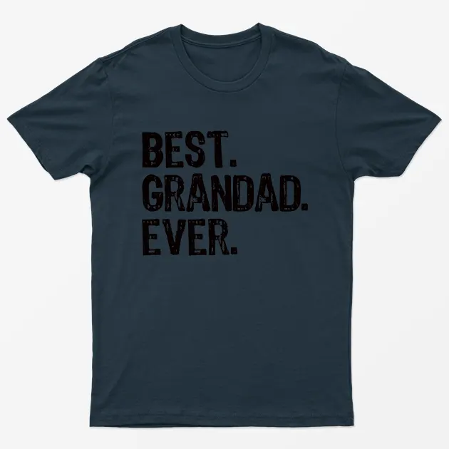 Navy Blue Best Grandad Ever T-Shirt