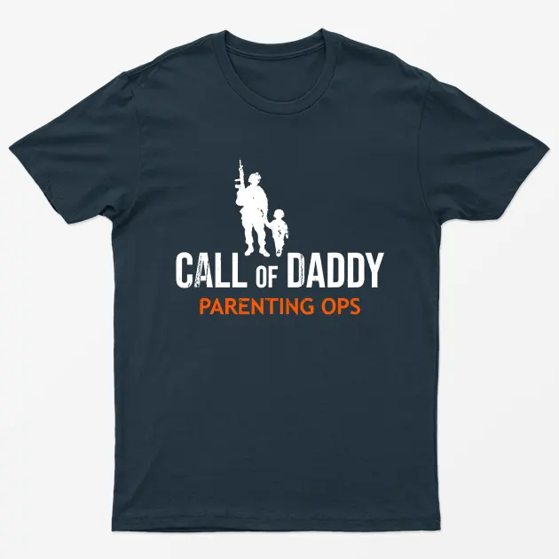 Navy Blue Call of Daddy Parenting Ops T-Shirt