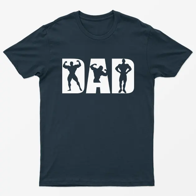 Navy Blue Dad Bodybuilder T-Shirt