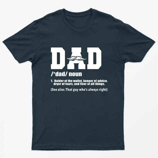 Navy Blue Dad Noun T-Shirt