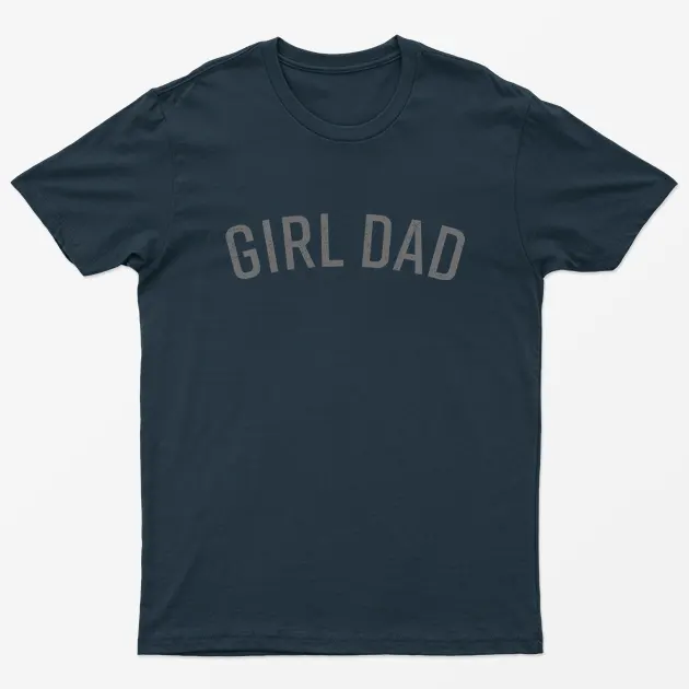 Navy Blue Girl Dad T-Shirt