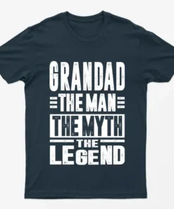 Navy Blue Grandad The Man The Myth The Legend T-Shirt