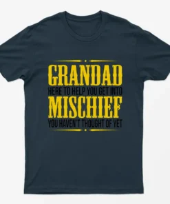 Navy Blue Grandad here to Help you T-Shirt