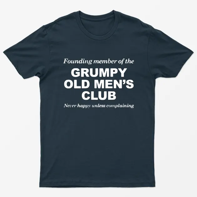 Navy Blue Grunpy Old Mens Club T-Shirt