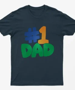 Navy Blue No 1 Dad T-Shirt