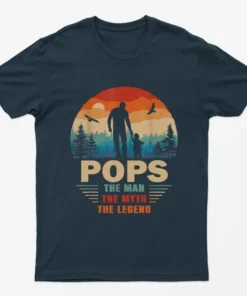 Navy Blue Pops The Man The Myth The Legend Graphic T-Shirt