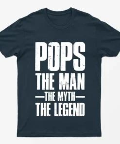 Navy Blue Pops the Man the Myth the Legend T-Shirt