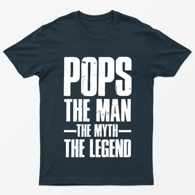 Navy Blue Pops the Man the Myth the Legend T-Shirt