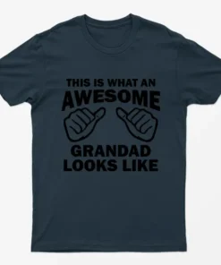 Navy Blue This is What an Awesome Grandad Looks Like T-Shirt