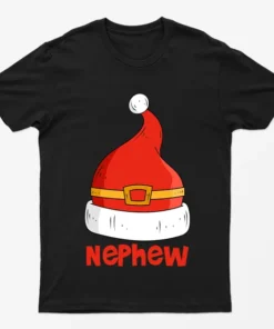 Black Nephew Red Santa Hat T-Shirt