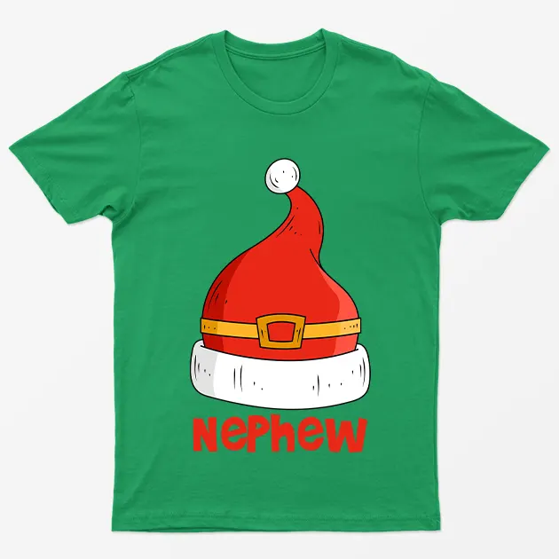 Irish Green Nephew Red Santa Hat T-Shirt