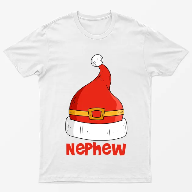 White Nephew Red Santa Hat T-Shirt