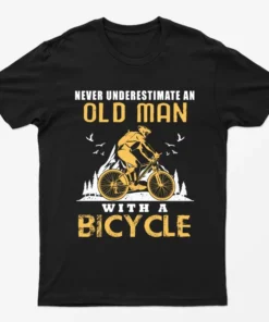 Black Never Underestimate With A Bicycle T-Shirt