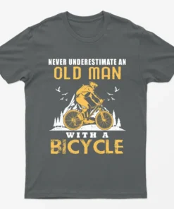 Charcoal Never Underestimate With A Bicycle T-Shirt