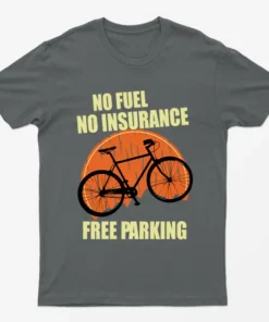 Charcoal No Fuel No Insurance Bicycle T-Shirt