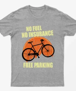 Sport Grey No Fuel No Insurance Bicycle T-Shirt