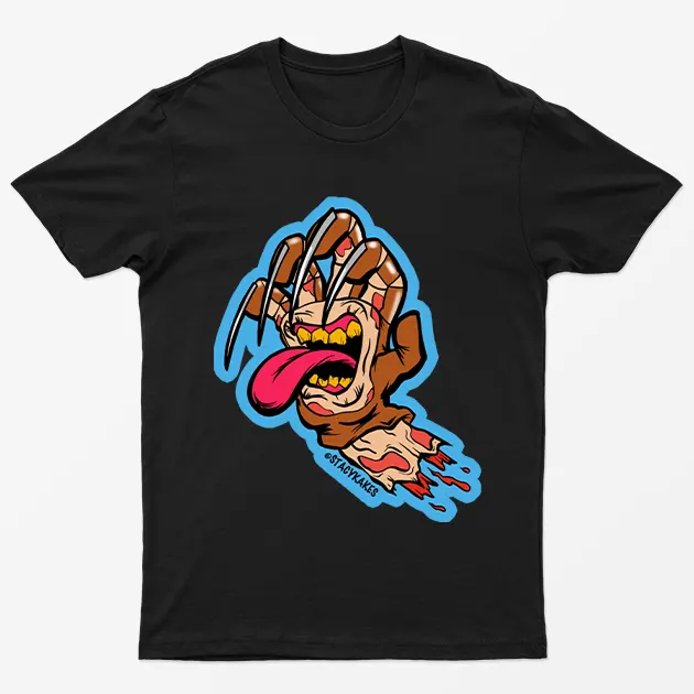 Black Ohrong Screaming Hand Halloween T-Shirt
