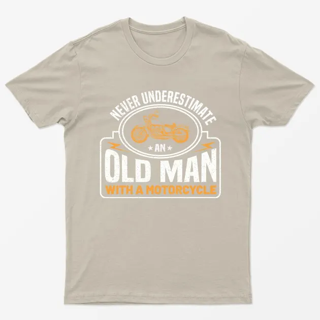 Old Man With A Motorcycle T-Shirt