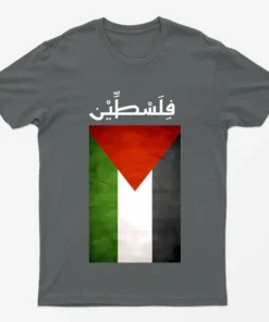 Charcoal Palestine Flag T-Shirt