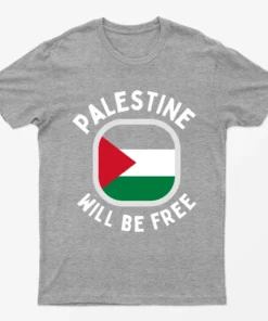 Sport Grey Palestine Gaza Will Be Free Graphic T-Shirt