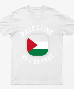 White Palestine Gaza Will Be Free Graphic T-Shirt