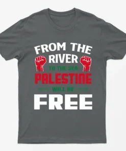 Charcoal Palestine Will Be Free Graphic T-Shirt