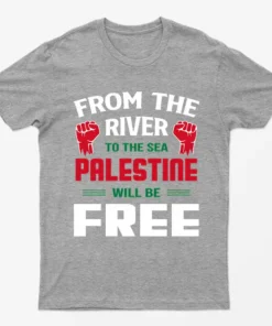 Sports Grey Palestine Will Be Free Graphic T-Shirt