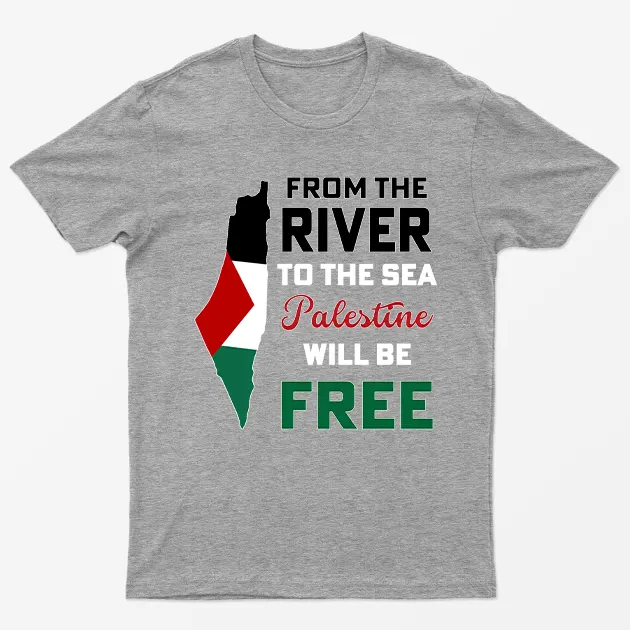 Sport Grey Palestine Will Be Free T-Shirt