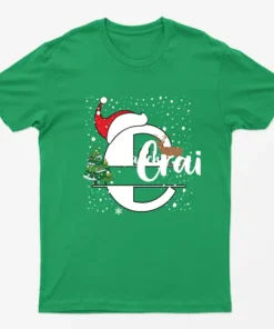 Irish Green Personalised Christmas Graphic T-Shirt