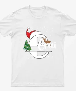 White Personalised Christmas Graphic T-Shirt
