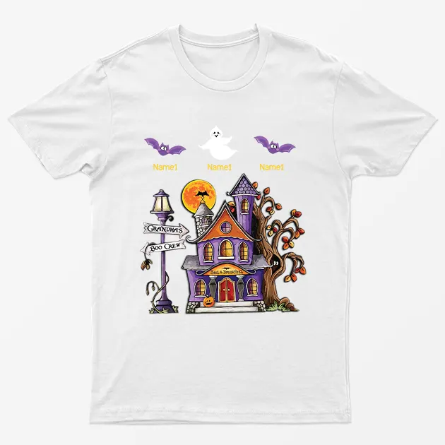 White Personalised Grandmas Boo Crew T-Shirt